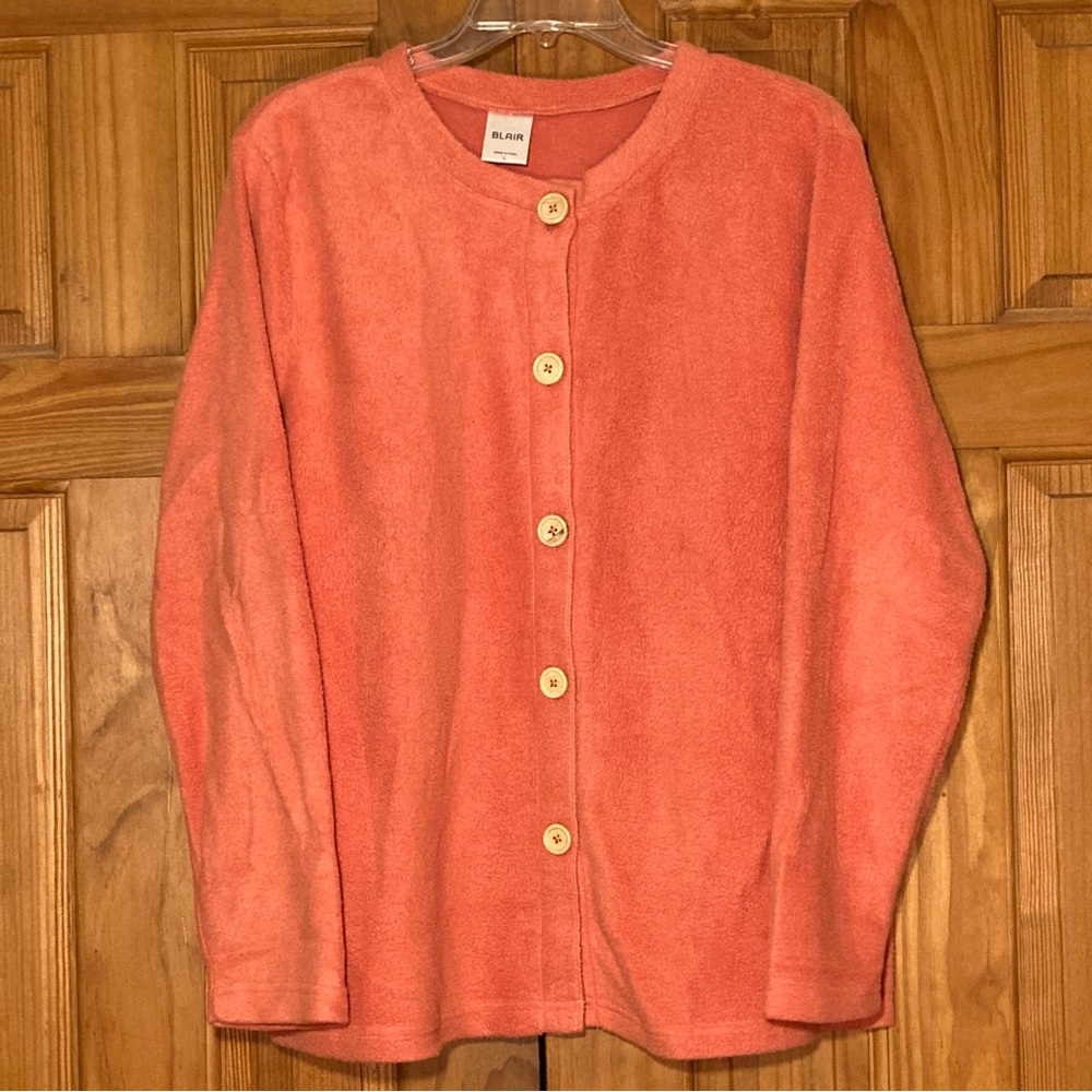 NWOT Blair Top Fleece Long Sleeve Blouse Orange Size L Large